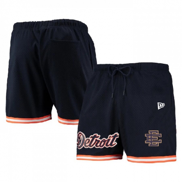 Men's Detroit Tigers Navy Mesh Shorts 001