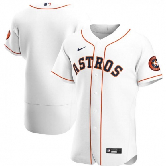 Men's Houston Astros Blank White Flex Base Stitched Jersey