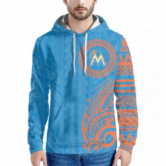 Men's Miami Marlins Blue Hoodie