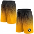 Men's Milwaukee Brewers Black/Yellow Ombre Shorts