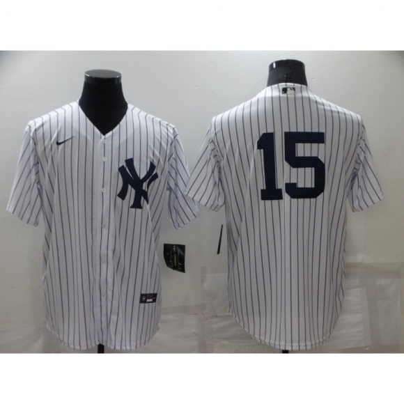 Men's New York Yankees #15 Thurman Munson White Cool Base Stitched Baseball Jersey