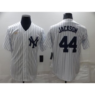 Men's New York Yankees #44 Reggie Jackson White Cool Base Stitched Baseball Jersey