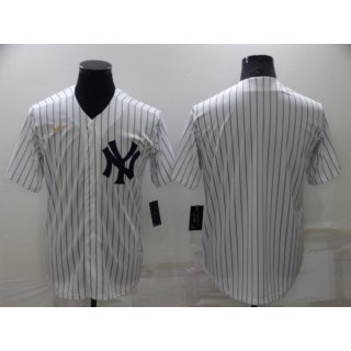 Men's New York Yankees Blank White Cool Base Stitched Jersey