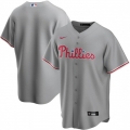 Men's Philadelphia Phillies Blank Grey Cool Base Stitched Jersey