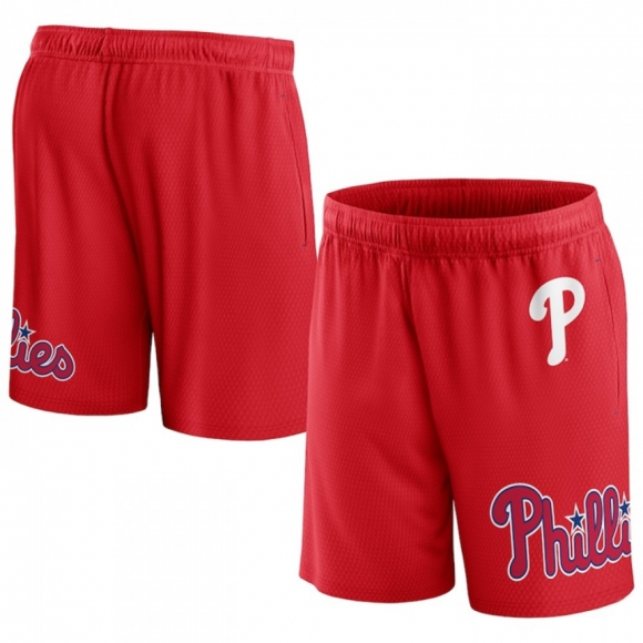 Men's Philadelphia Phillies Red Clincher Mesh Shorts