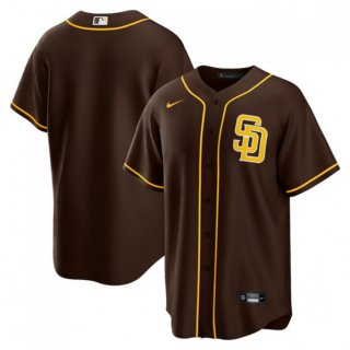 Men's San Diego Padres Brown Cool Base Stitched Jersey