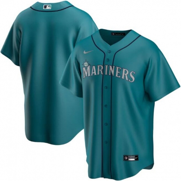 Men's Seattle Mariners Blank Aqua Cool Base Stitched jersey