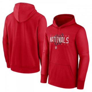 Men's Washington Nationals Red Pregame Performance Pullover Hoodie