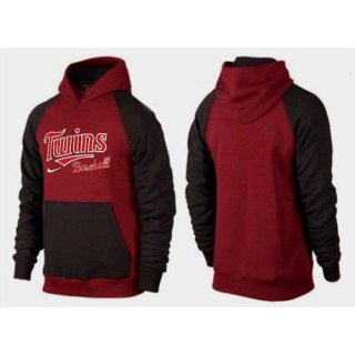 Minnesota Twins Pullover Hoodie Burgundy Red & Black