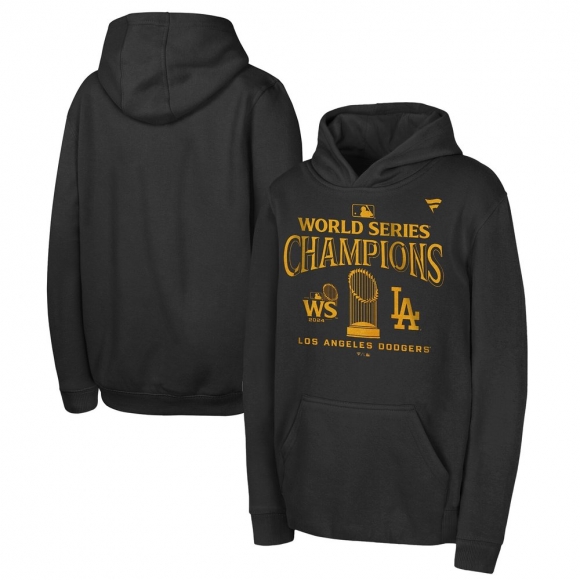 Youth Los Angeles Dodgers Black 2024 World Series Champions Hoodie