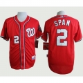 Nationals #2 Denard Span Red Cool Base Stitched MLB Jersey