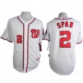 Nationals #2 Denard Span White Cool Base Stitched MLB Jersey