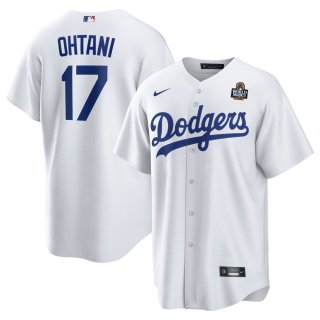 Men's Los Angeles Dodgers Shohei Ohtani Nike White 2024 World Series Home Replica Player Jersey