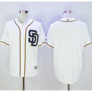 Padres Blank White New Cool Base Stitched MLB Jersey