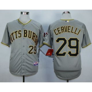 Pirates #29 Francisco Cervelli Grey Cool Base Stitched MLB Jersey