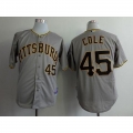 Pirates #45 Gerrit Cole Grey Cool Base Stitched MLB Jersey