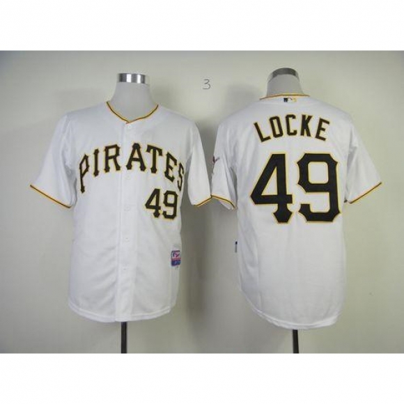 Pirates #49 Jeff Locke White Cool Base Stitched MLB Jersey