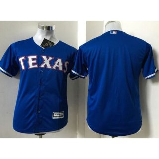 Rangers Blank Blue Cool Base Stitched Youth MLB Jersey