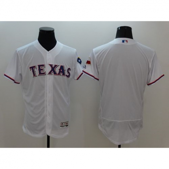 Rangers Blank White Flexbase Authentic Collection Stitched MLB Jersey