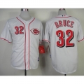 Reds #32 Jay Bruce White Cool Base Stitched MLB Jersey