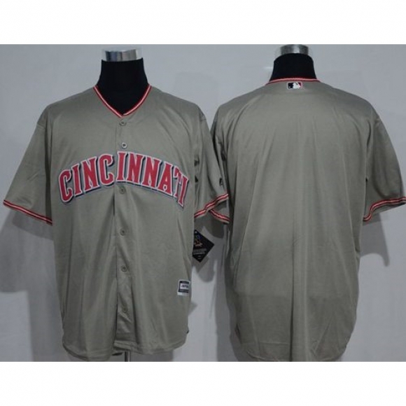 Reds Blank Grey New Cool Base Stitched MLB Jersey