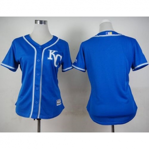 Royals Blank Blue Alternate 2 Women's Stitched MLB Jersey