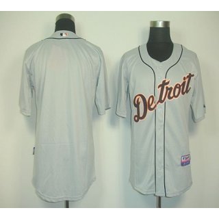 Tigers Blank Grey Cool Base Stitched MLB Jersey