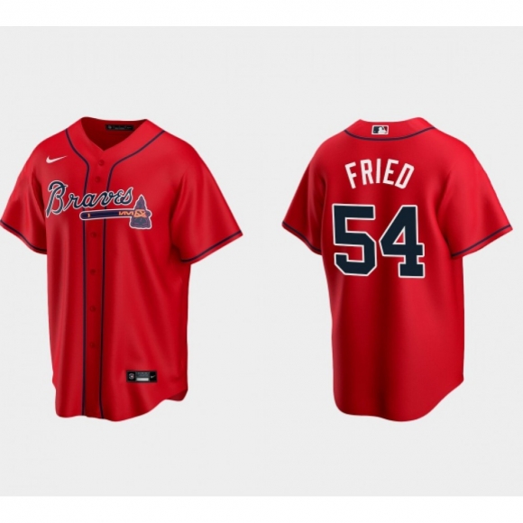 Toddlers Atlanta Braves #54 Max Fried Red Stitched Baseball Jersey