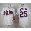 Twins #25 Byron Buxton White Cool Base Stitched MLB Jersey