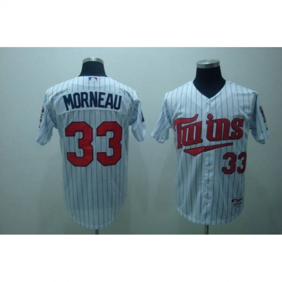 Twins #33 Justin Morneau Stitched White MLB Jersey