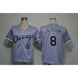 White Sox #8 Bo Jackson Grey Stitched MLB Jersey