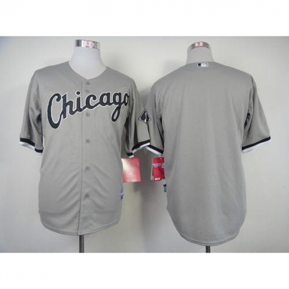 White Sox Blank Grey Cool Base Stitched MLB Jersey