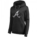 Women's Atlanta Braves Platinum Collection Pullover Hoodie Black