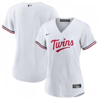 Women's Minnesota Twins Blank White Stitched Jersey(Run Small)