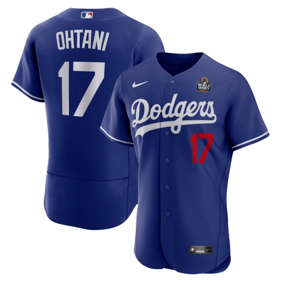 Men's Los Angeles Dodgers Shohei Ohtani Nike Royal 2024 World Series Alternate Authentic Player Jersey