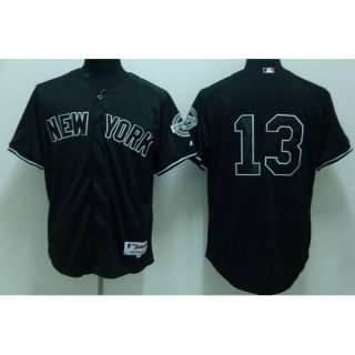 Yankees #13 Alex Rodriguez Stitched Black MLB Jersey