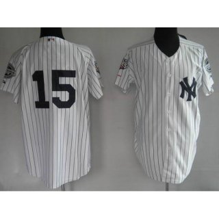 Yankees #15 Thurman Munson Stitched White MLB Jersey