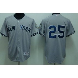 Yankees #25 Mark Teixeira Stitched Grey Youth MLB Jersey