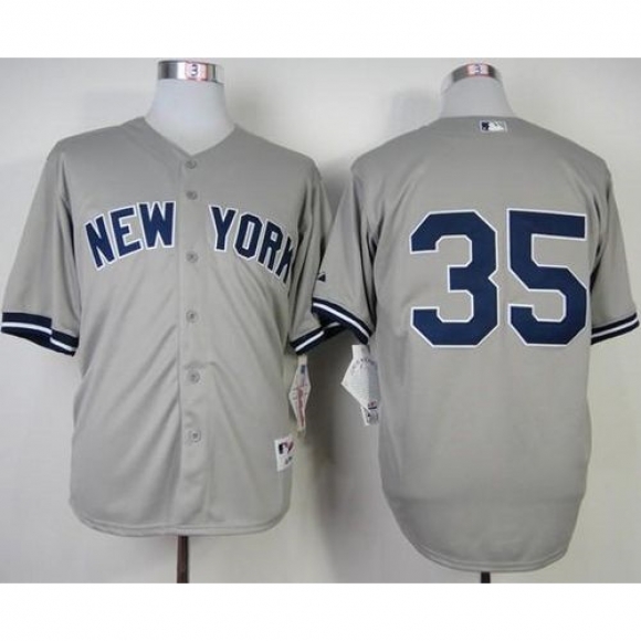 Yankees #35 Michael Pineda Grey Stitched MLB Jersey