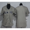 Yankees Blank Grey Women's Road Stitched MLB Jersey