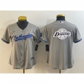 Youth Los Angeles Dodgers Grey Team Big Logo Stitched Jersey