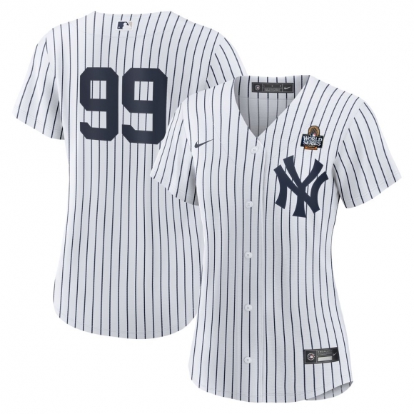 Women's New York Yankees Aaron Judge Nike White 2024 World Series Home Replica Player Jersey