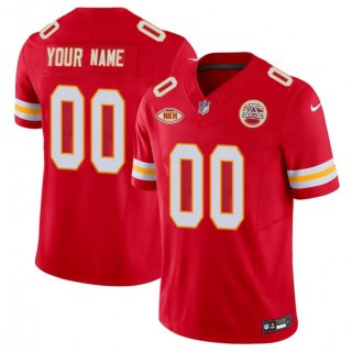 Men's Kansas City Chiefs Active Player Custom Red 2023 F.U.S.E. With "NKH" Patch Vapor Untouchable Limited Stitched Jersey