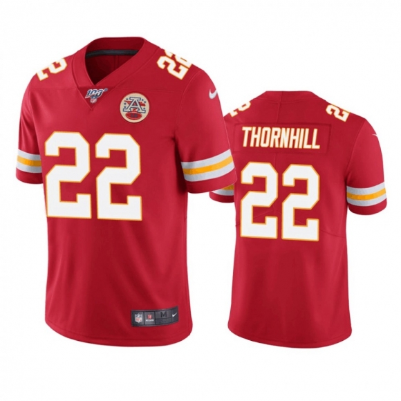 Men's Kansas City Chiefs #22 Juan Thornhill Red 2019 100th Season Vapor Untouchable Limited Stitched NFL Jersey