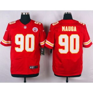 Nike Chiefs #90 Josh Mauga Red Team Color Men's Stitched NFL Elite Jersey