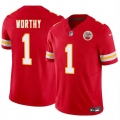 Youth Kansas City Chiefs #1 Xavier Worthy White 2024 Draft F.U.S.E. Vapor Untouchable Limited Stitched Jersey