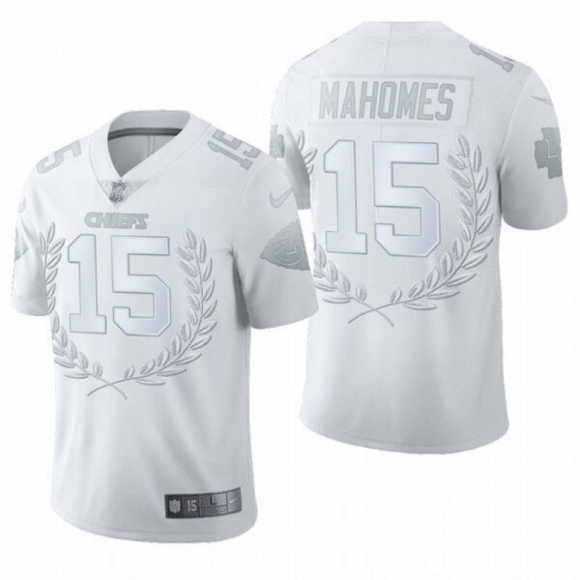 Men's Kansas City Chiefs #15 Patrick Mahomes White Special Edition Limited Stitched Jersey