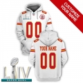 Men's Kansas City Chiefs Active Custom White 2021 Super Bowl LIV Pullover Hoodie