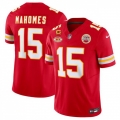 Men's Kansas City Chiefs #15 Patrick Mahomes Red 2024 F.U.S.E. With "NKH" Patch And 4-star C Patch Vapor Untouchable Limited Stitched Jersey