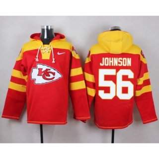 Nike Chiefs #56 Derrick Johnson Red Player Pullover NFL Hoodie